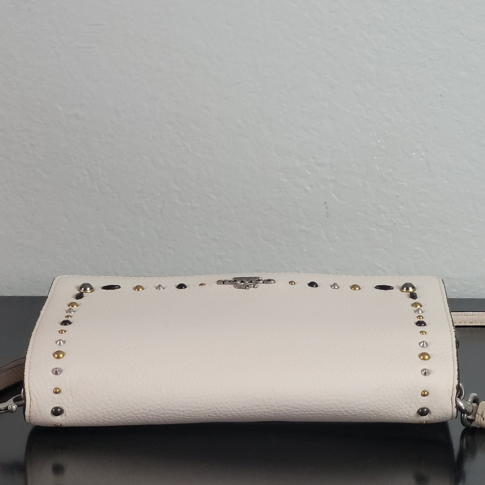 Coach Foldover Crossbody Clutch With Prairie Rivets - Picture 7 of 14